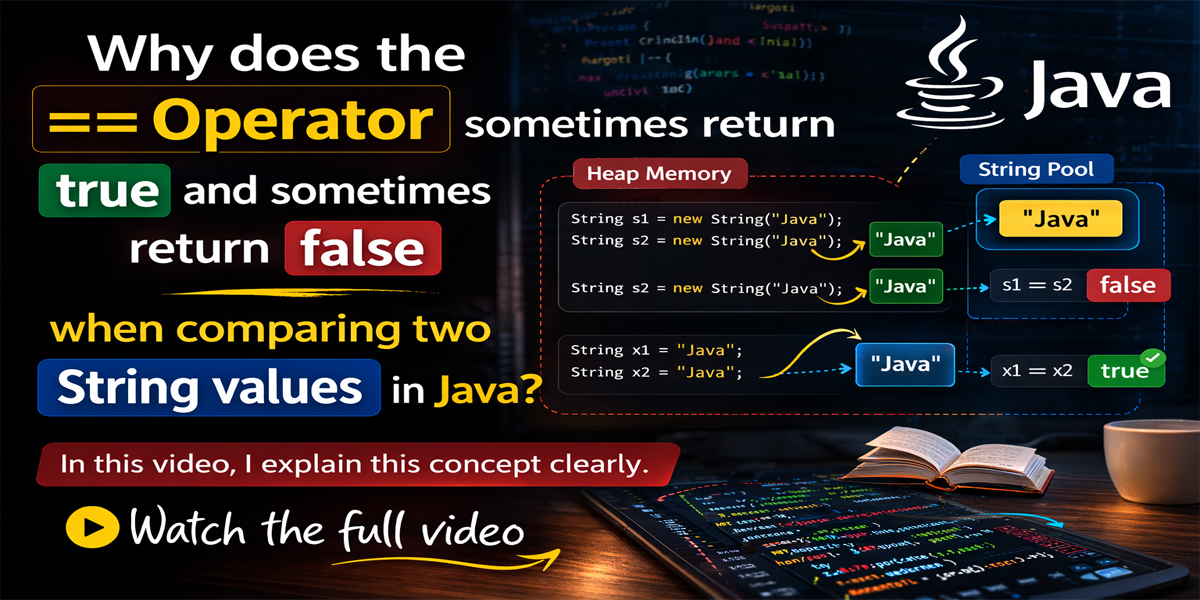 String equals() vs == என்ன வித்தியாசம்? - தெளிவான விளக்கம்